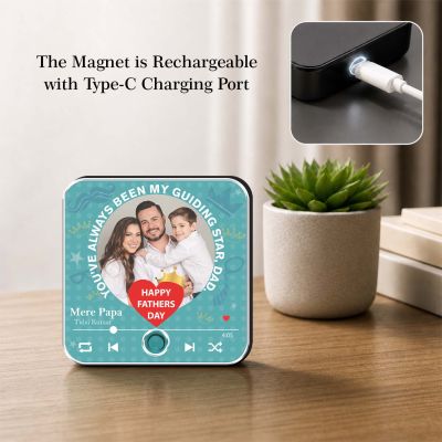 Personalized Musical Fridge Magnet Gift for Papa